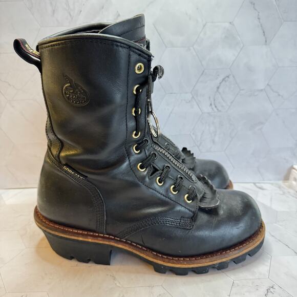 Georgia Boot Logger Thinsulate 200 Leather Mens 8.5 G9270 w/Zip Up Insert EUC main image 9